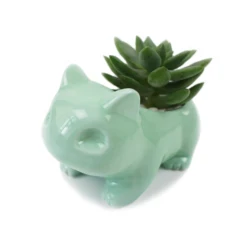 Kawaii Ceramic Flowerpot Succulent Planter Cute Green Plants Flower Pot with Hole For Dropshipping