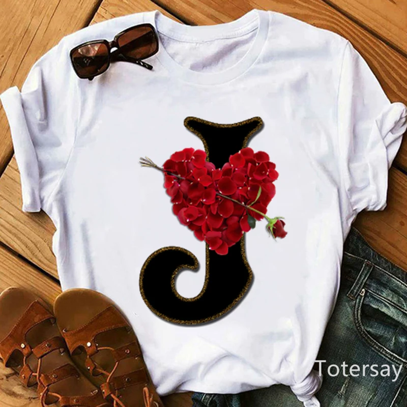 Camiseta femme engraçado flor carta de aniversário impressão roupas femininas verão estilo coreano roupas t camisa femme topos