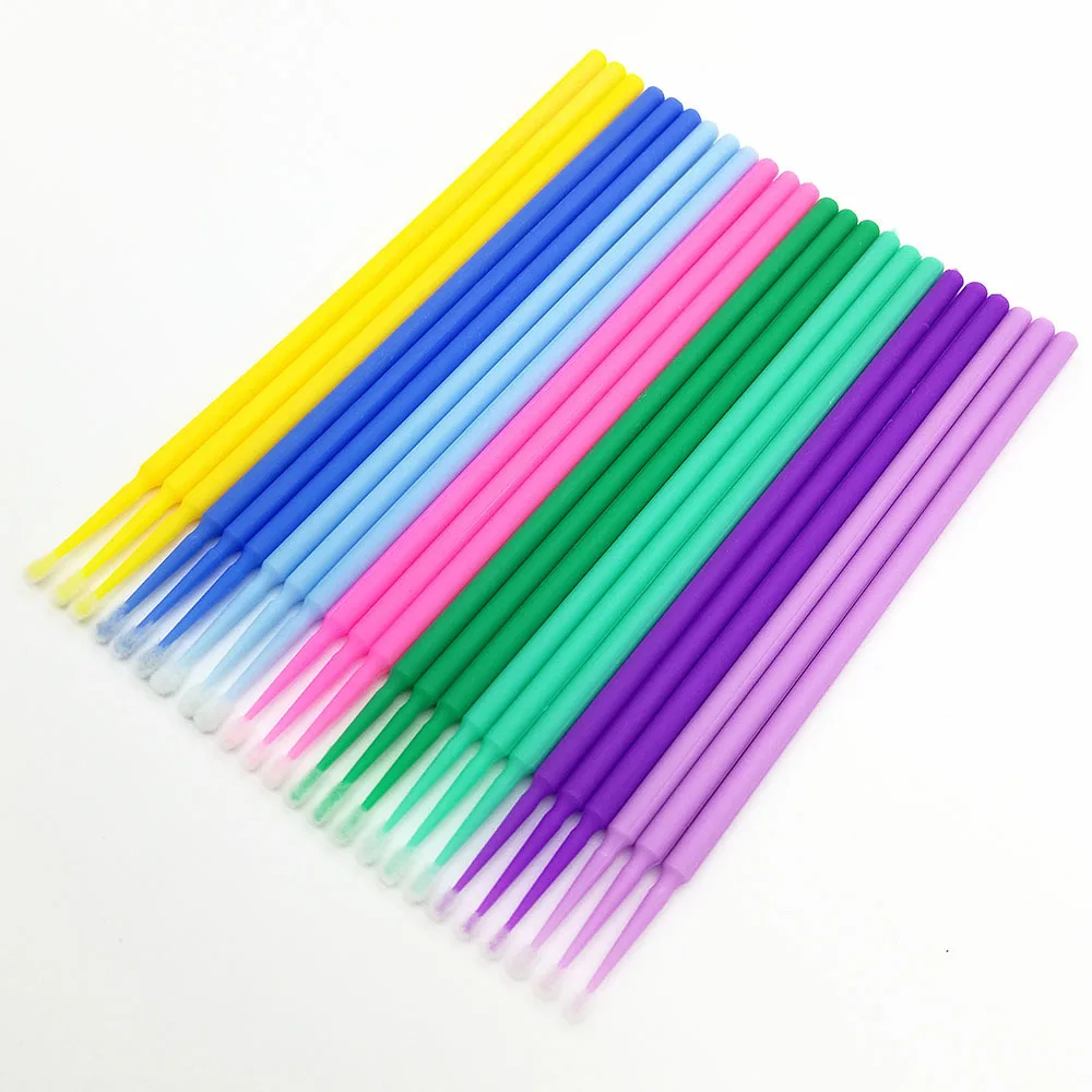 100Pcs/bag Disposable MicroBrush Eyelashes Extension Individual Lash Removing Swab Micro Brush For Eyelash Extension Tools
