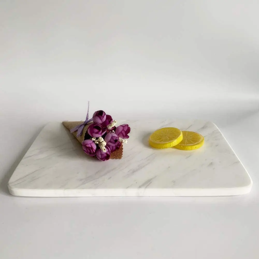 

Natural Marble Tray, Pastry Cheese Tray, Dessert Coffee Plate, Marble Slab for Countertops, 30x20cm