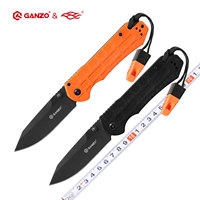 58-60HRC Ganzo G7453P 440C G10 Handle with a whistle Folding knife Survival Camping tool Pocket Knife tactical edc outdoor tool