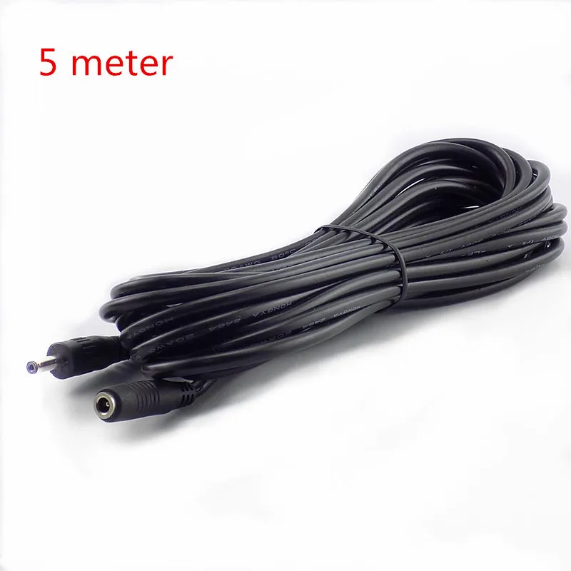 1/1.5/3/5M Male Female DC 5-24V Power Cable Extension Power Cord Adapter 3.5mmx1.35mm Connector for CCTV Cable Security Camera