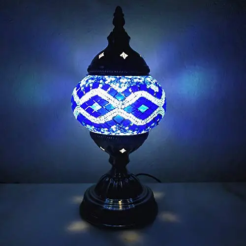 

Handcrafted Turkish Mosaic Glass Table Lamp | Great Home Decor for Living Room, Bed Room, Game Room, media Room | Also Great for Do