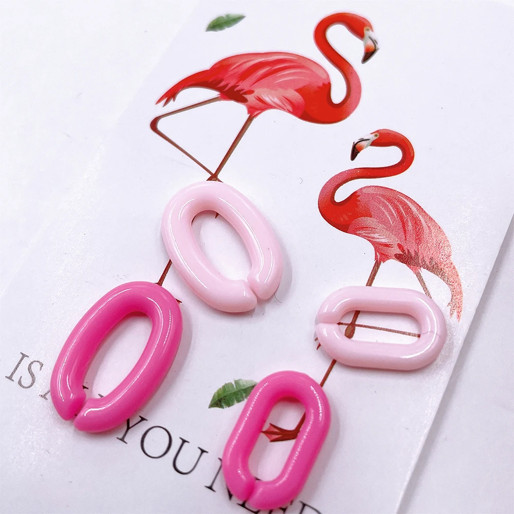 100 stücke Acryl Bunte U-förmige Öffnung Ring Macarons Kunststoff Kann Montiert Kette Rucksack Kette DIY Ohrring Zubehör