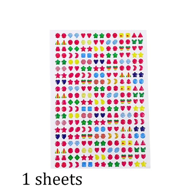 60/180/300Pcs Sticker Earrings 3D Gems Stickers Glitter Sparkle Crystal Stickers Self-Adhesive Stick On Earrings For Girls Kids - 26