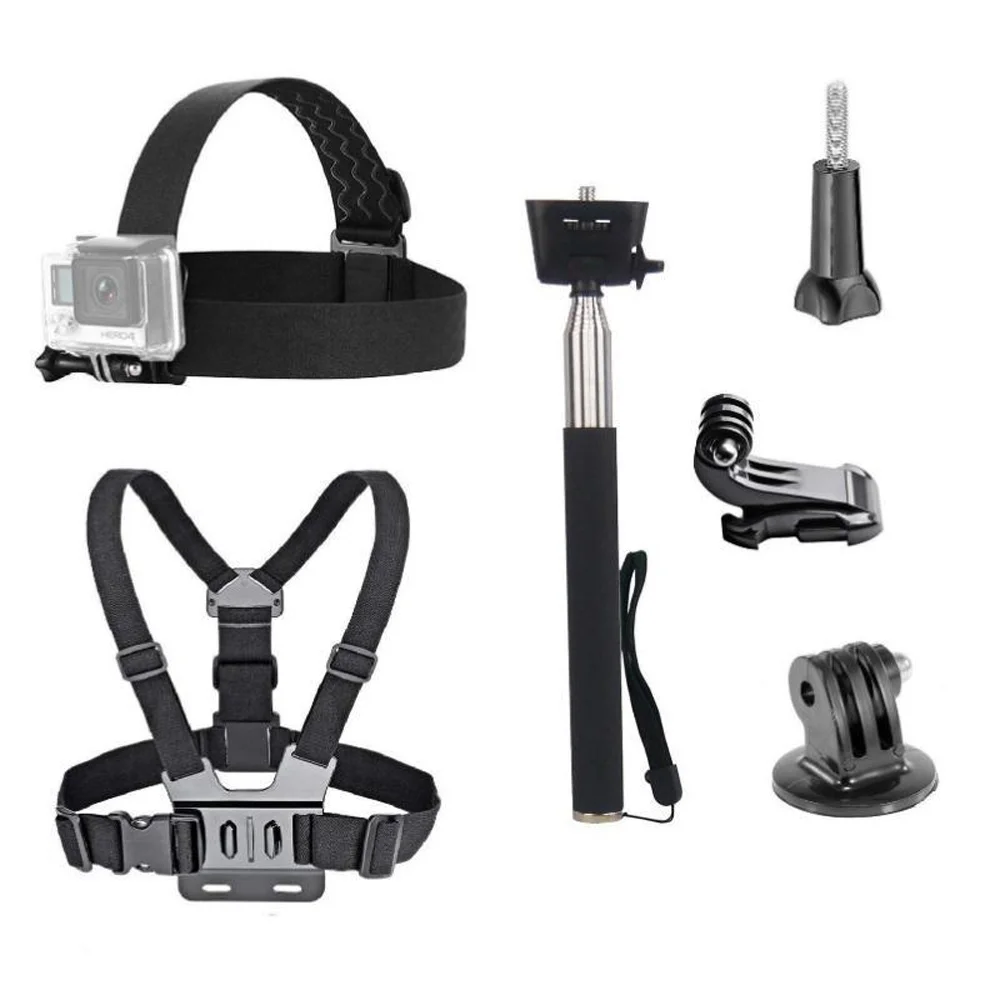 

Action Camera Accessories Kit For Gopro Hero 9 8 7 6 5 4 Adjustable Harness Chest Strap Head Strap Belt For sjcam Eken H9R H6S