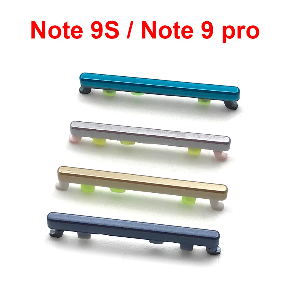 100Pcs/Lot, Power Volume Side Button Key For Xiaomi Redmi Note 7 8 9 Pro 9S Side Keys Repair Spare Parts