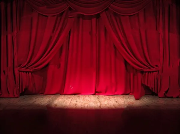 

Theater Stage Red Curtain Circus Wooden Floor background High quality Computer print wood photo backdrop