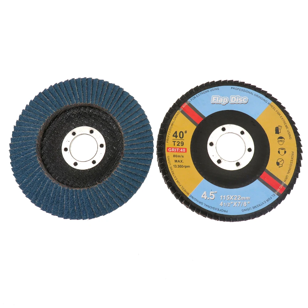 5Pcs 40/60/80/120 Grit Grinding Wheel Flap Disc 115mm 4.5