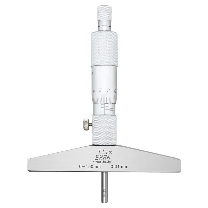 Depth micrometer 0-25 mm 50mm depth ruler high precision 0.01 mm Depth Micrometer Gauge With Rods depth Measurement Caliper