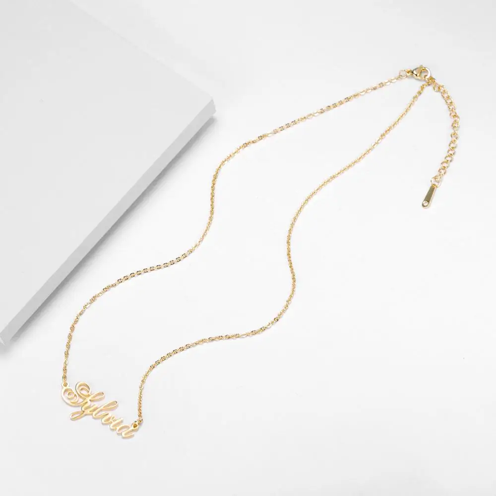 MIDIY Customized Name Necklace Sterling Silver 925 Name Pendant Necklaces For Women Hanmade Personalized Jewelry Gift For Women