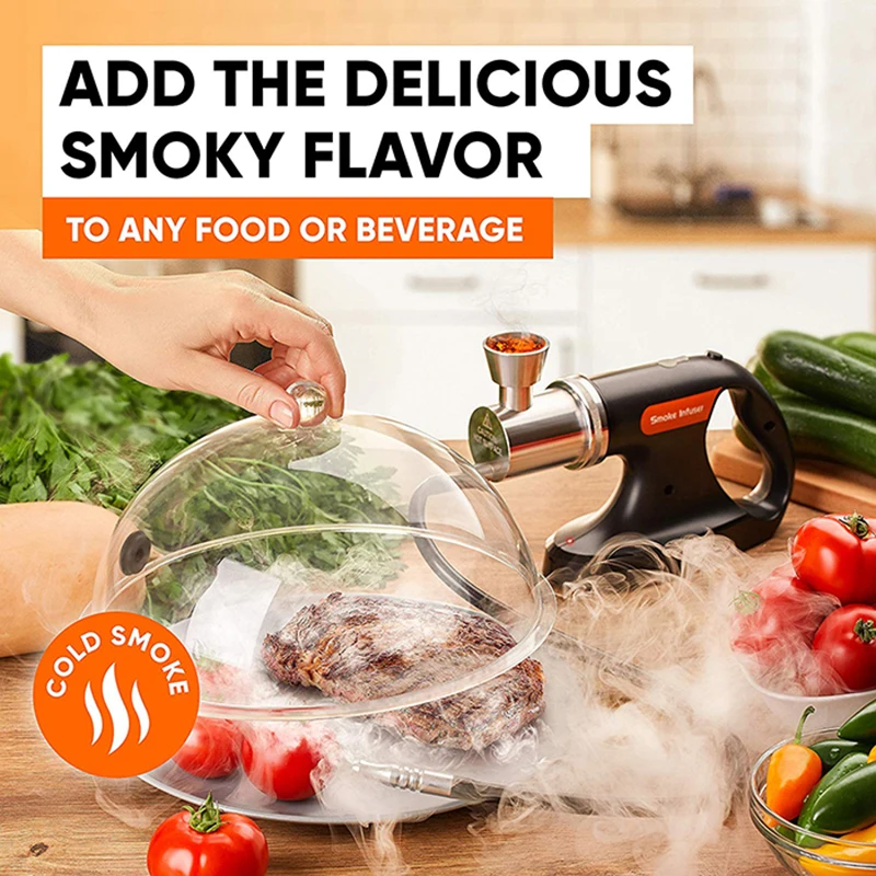 YUMYTH 흡연 총 돔 커버 8/ 10/ 12 인치 플라스틱 연기 Infuser Cloche 뚜껑 돔 커버 흡연자 총 접시 그릇 T270