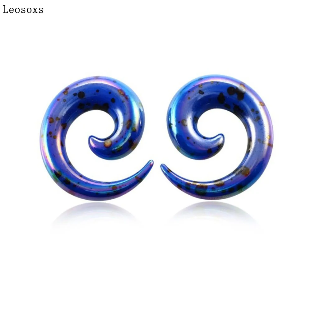 Leosoxs 2 Pcs Acrylic Snail Ear Pinna Fashion Alternative Human Body Piercing Jewelry European and American Trends