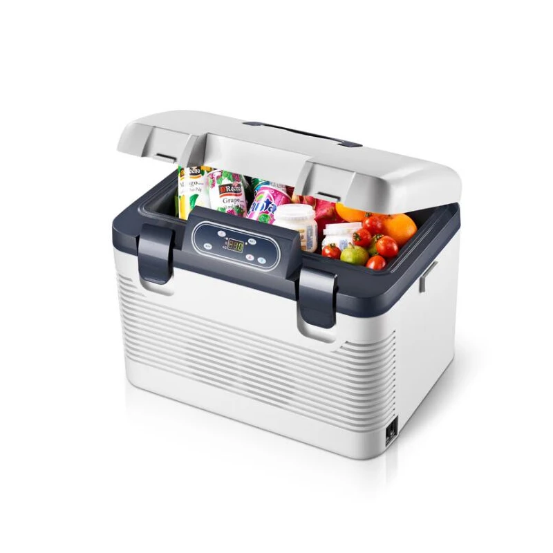 ตู้เย็นรถ24V รถตู้เย็น19L สไตล์ใหม่ Camping ตู้เย็น12V 24V 220V Mini ตู้เย็นรถแบบพกพารถตู้แช่แข็ง