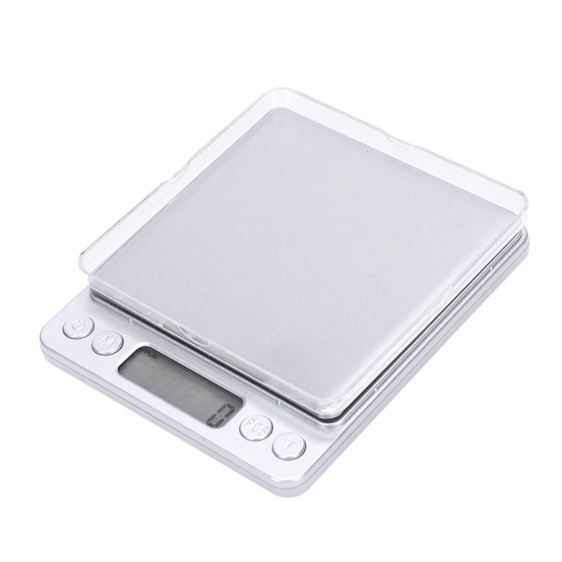 500g x 0.01g Portable Mini Electronic Food Scales Pocket Case Postal Kitchen Jewelry Weight Balance Digital Scale With 2 Tray