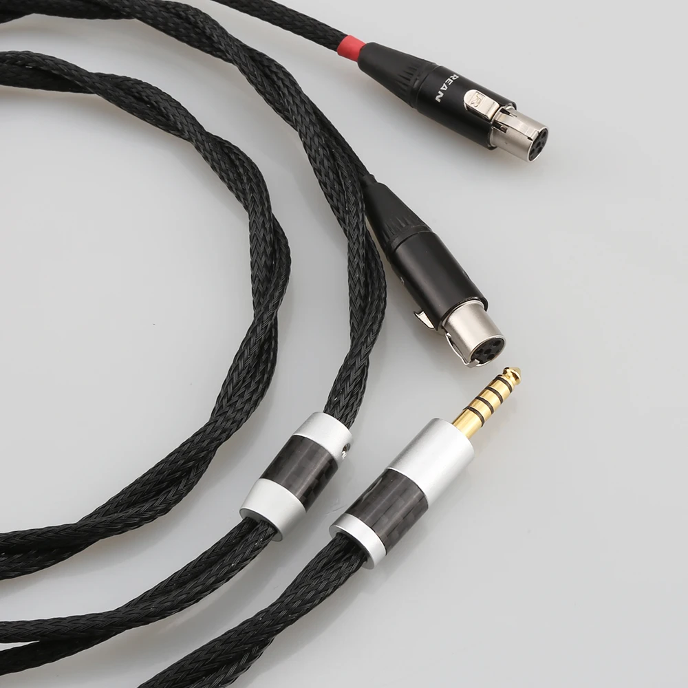 4.4MM Cân Bằng Mạ Bạc Tai Nghe Tai Nghe Cáp Nâng Cấp Cho Tai Nghe Audeze LCD-3 LCD3 LCD-2 LCD2 LCD-4