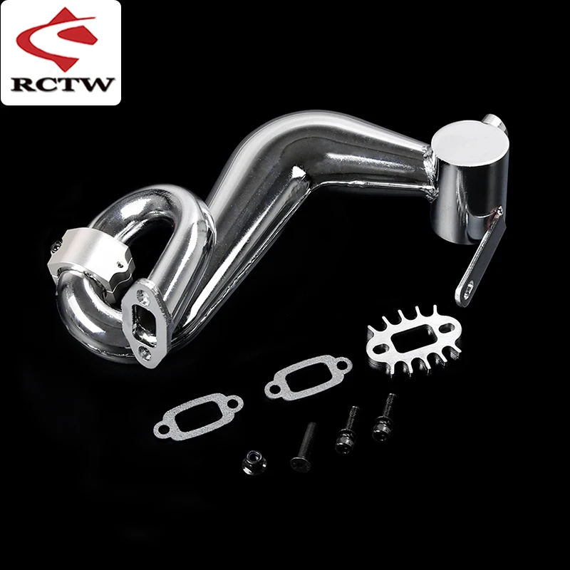 SS Tuned Pipe Silence Exhaust Pipe Set Fit Engine Parts for 1/5 Hpi ROFUN BAHA KM ROVAN BAJA 5B SS Truck Spare Toys Parts