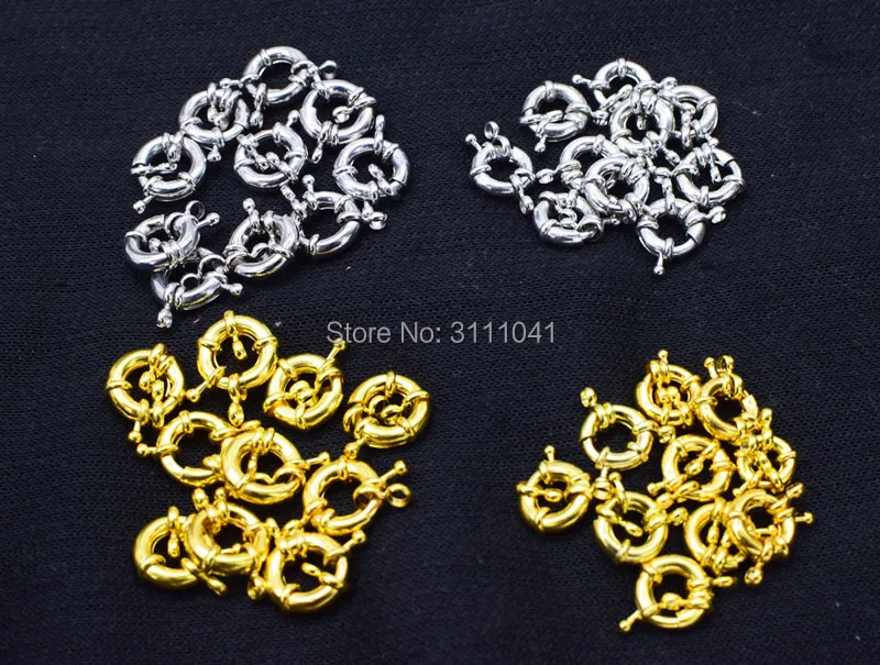 

10pieces silver/yellow strong clasp hook for jewelry findings DIY necklace wholesale beads nature FPPJ woman 2017