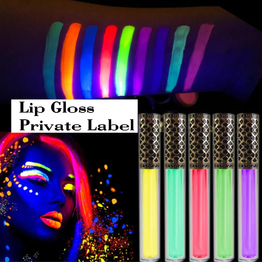 

100pcs Glow In The Dark Lip Gloss Wholesale Bulk Private Label Lipgloss Colorful Pigment Matte Liquid Lipstick Custom Logo