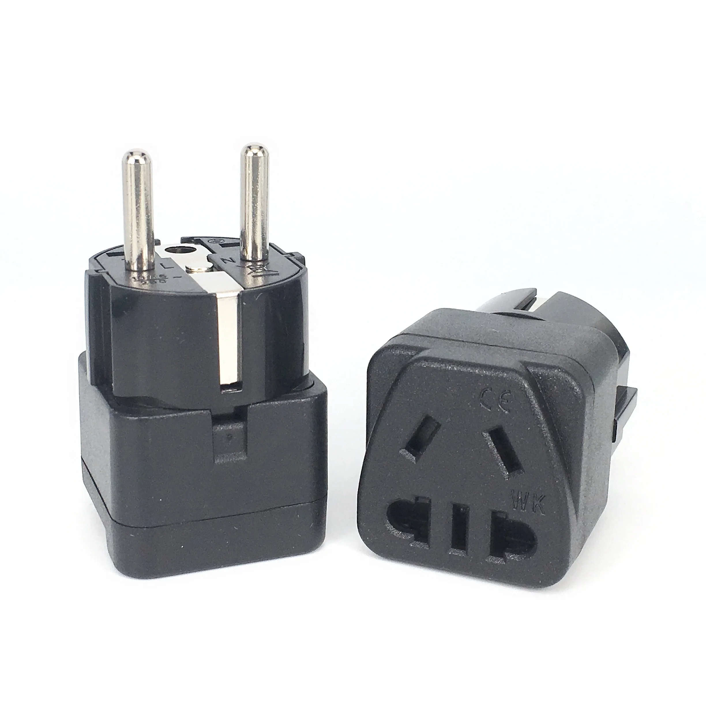 1PCS EU Travel Plug 2 IN 1 Euro European To Chinese AU 2 Pin Universal Travel Adapter Plug Converter Socket Small Plug