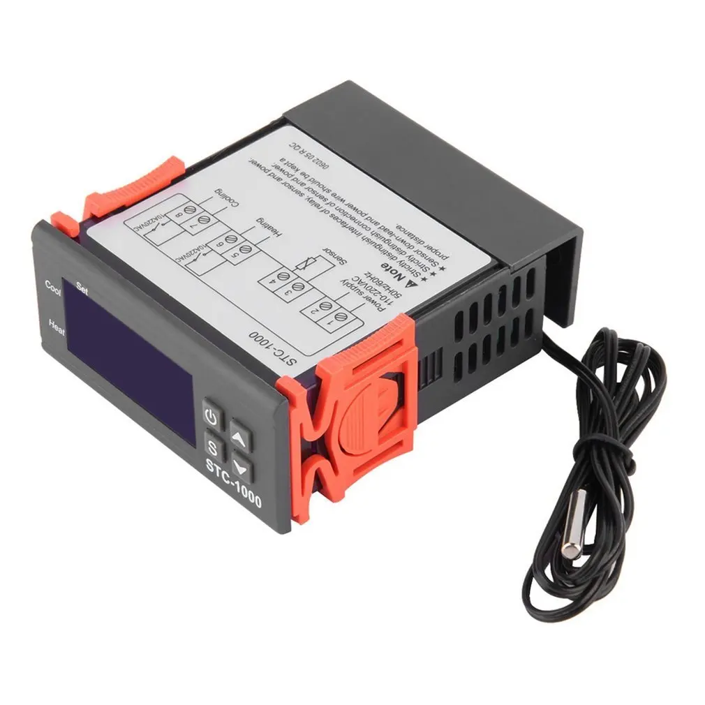 Đen Kỹ Thuật Số STC-1000 Đa Năng Bộ Điều Khiển Nhiệt Độ Bình Giữ Nhiệt Có Cảm Biến Nhiệt Độ Nhạc Cụ Công Cụ Chẩn Đoán