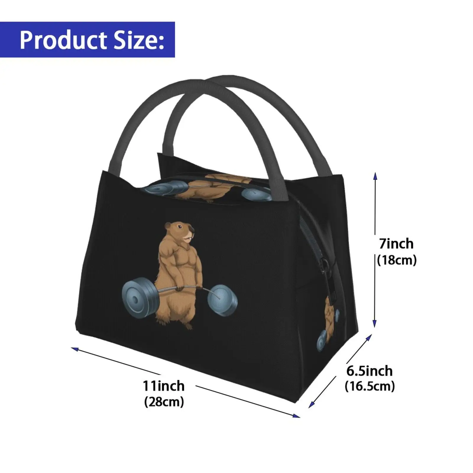 Cooler Lunch Bag Picnic Bag Groundhog Lift Birthday Funny Humor Humorous Groundhog Groundhog Day Happy