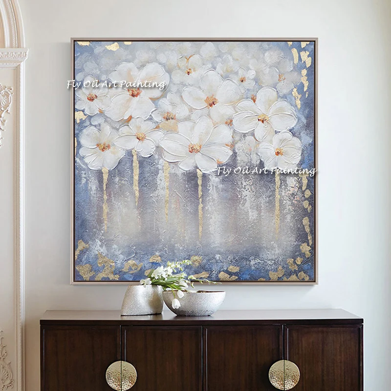 Skills Artist 100% Hand-painted High Quality Modern Flower Oil Painting On Canvas Painting For Wall Decorative