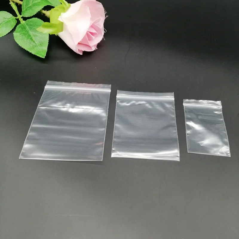 100pcs PE Ziplock Bag White Plastic Bag Storage Bag for Travel Christmas Birthday Party Wedding Gift Packing Bag Clear Zip Lock