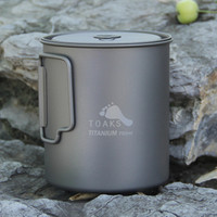 Toaks Outdoor Camping Titanium Pot 750ml 900ml  Ultralight Cooking Picnic Titanium Pot