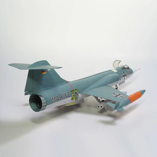 1:33 스케일 미국 F-104G Starfighter DIY 공예 종이 모델 키트 퍼즐 수제 장난감 DIY