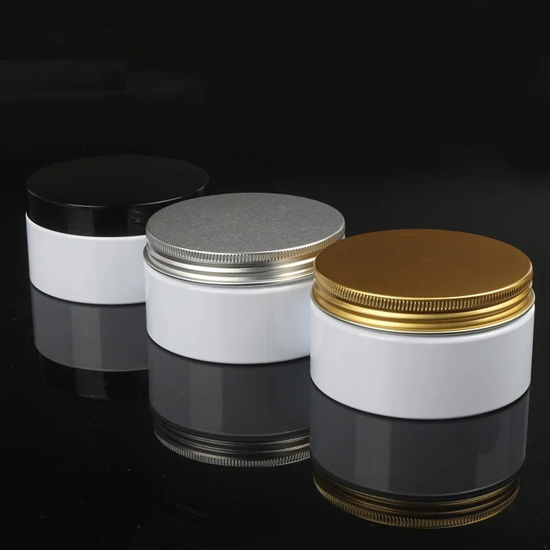 200/300/350/400/500ml Plastic Cream Jar White Cosmetic Container 89mm Mouth Facial Mask Jar Pots Lotion Cream Packing Box 15pcs