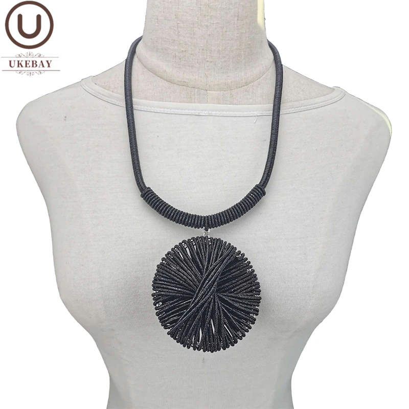 UKEBAY New Luxury Pendant Necklace For Women Designer Handmade Gothic Jewelry Harajuku Vintage Necklaces Gift Woman Big Necklace