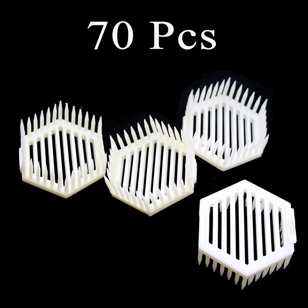 

70PCS Professtional Beekeeping Virgin Bee Cage Intruduction Swarm Plastic Needle Type Queen Rearing Apiculture Tools Supplies