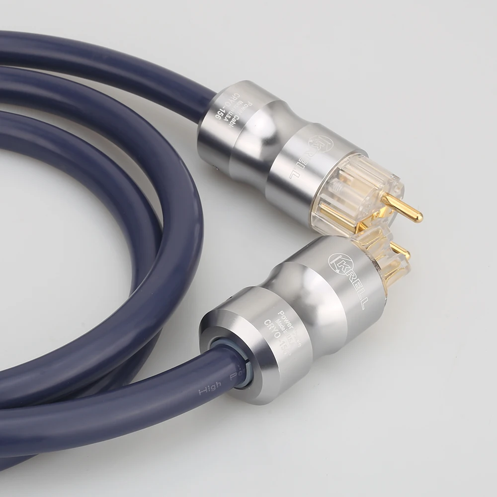 P101 Hi Cấp 7N Đồng Schuko Cáp Mạ Vàng EU Cắm Điện Cáp Hifi Dây Nguồn Cáp Cho DVD CD Amp Đường Dây Điện