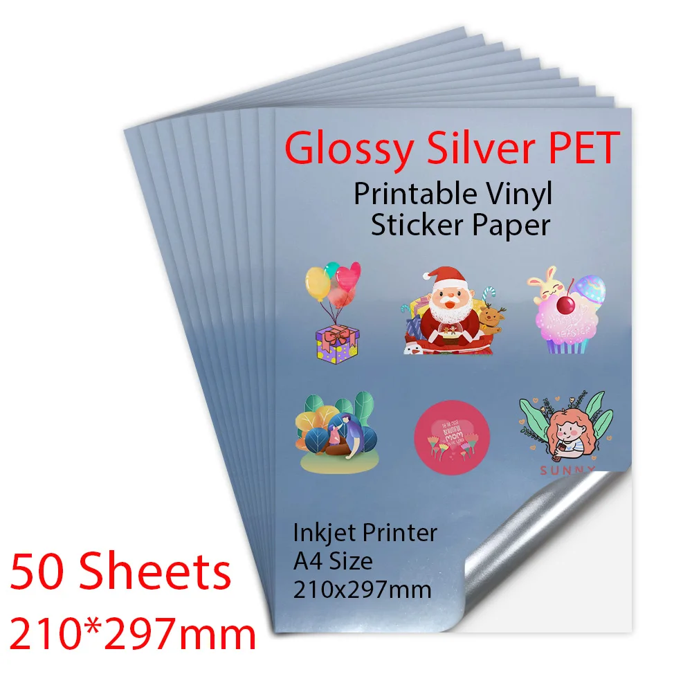10/30/50/100 Vellen A4 Transparant Afdrukbaar Vinyl Sticker Papier Waterdicht Zelfklevend papier voor Voor Inkjet Printer DIY Label