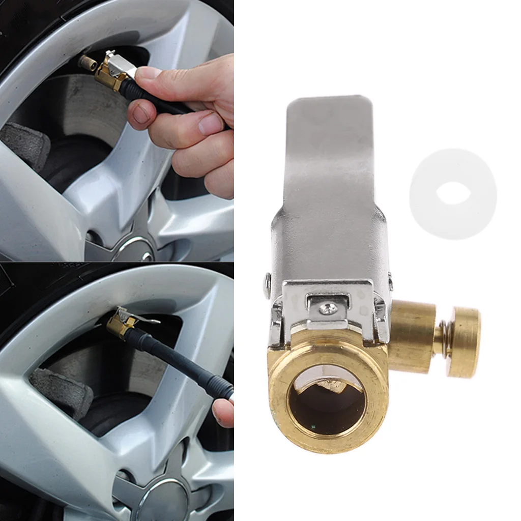 Tire Air Chuck Car Air Pump Thread Nozzle Adapter Accessories Fast Conversion Head Clip Type Nozzle for Inflator Gauge