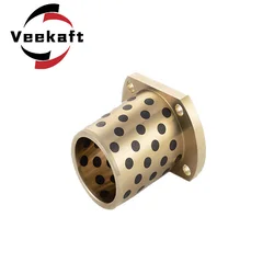 1PCS MPTNZ inside diameter 16,20,25mm brass sleeves graphite cover trimming flange four holes composite bushing bearings