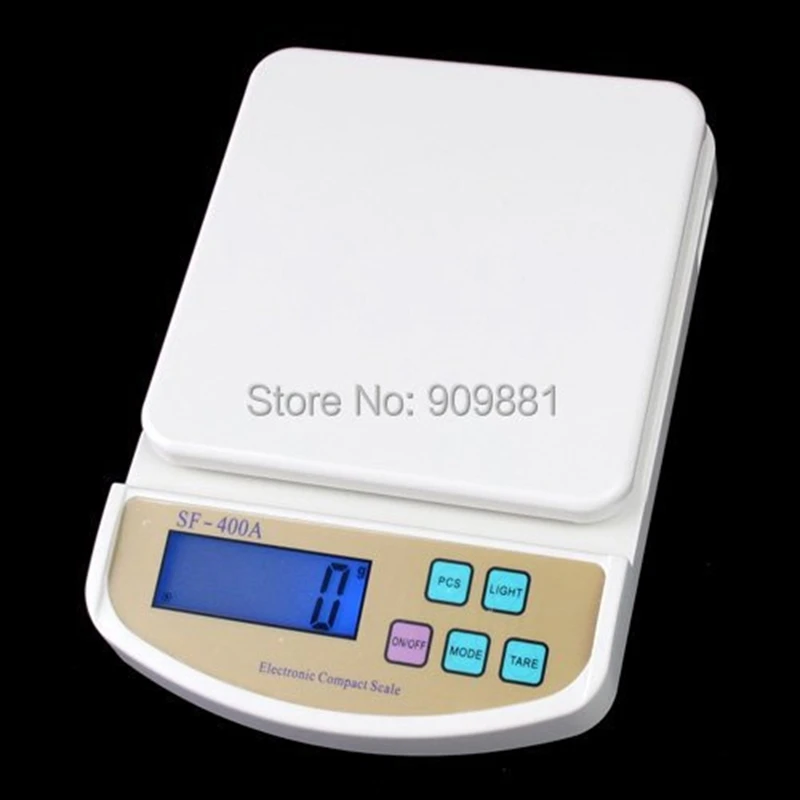 5000g 1g Digital Kitchen Scales 5kg 1g LCD Electronic Compact Scale Food Weight Balance Platform With Counting Blue Backlight