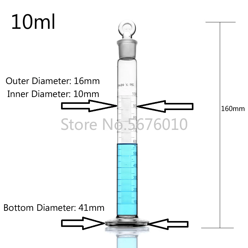 Imagem -02 - Conjunto Precisa de Vidro Cilindro de Medição Graduado com Tampa Química Equipamentos de Laboratório Proveta Graduada Peças