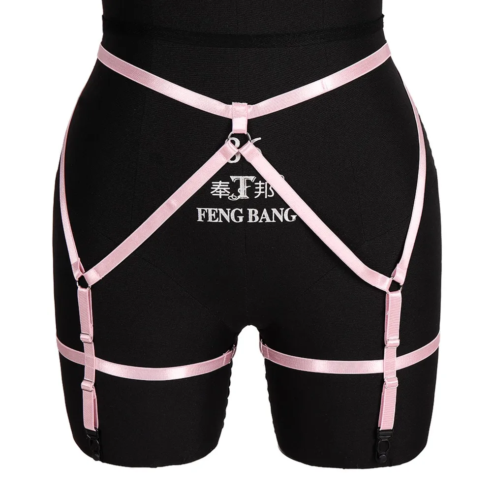 Correias eróticas de fetiches ajustáveis, cinto de suspensório de cintura tamanho, peitoral sexy feminino, meia-calças, acessórios punk goth espada cinto