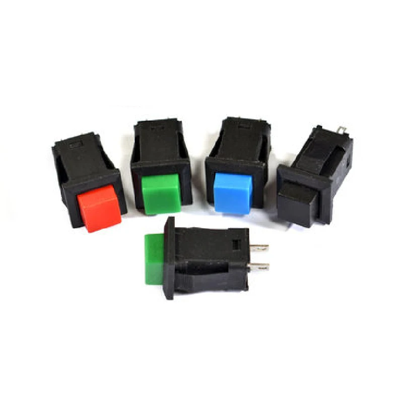 5pcs DS-429 A/B 12MM Momentary Self-reset/Self-Lock Push button Switches ON-OFF Red Green Push Button Switch