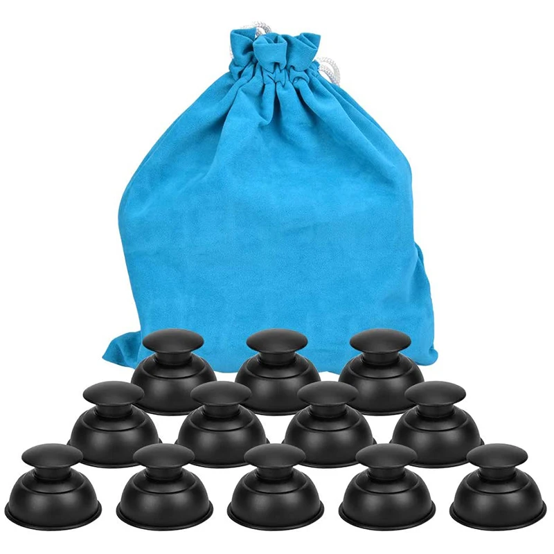 Silicone Cupping Ventosa, Conjuntos de Terapia, Massageador, Anti Celulite para Massagem Corporal Facial, Tecido Profundo, Massagem, 12Pcs