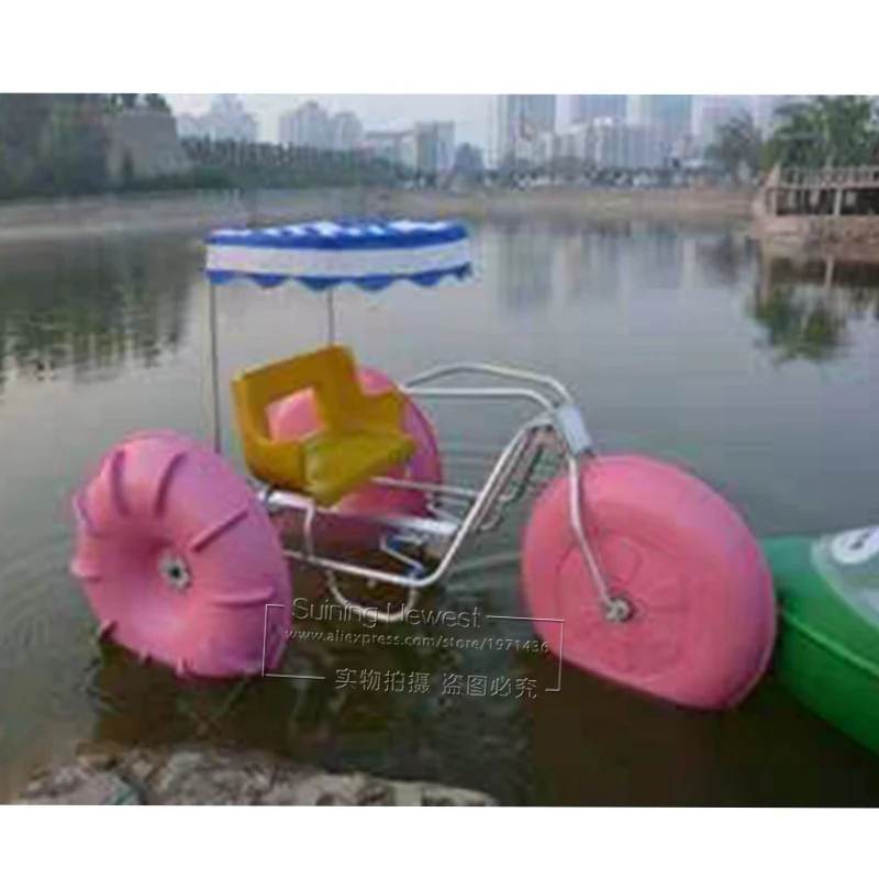 

Cheap Price Water Sports Games Waterpark Amusement Park 3 Wheels Tricycle Bicycle Aqua Cycle Sea Pedal Boat Bike Water Trike