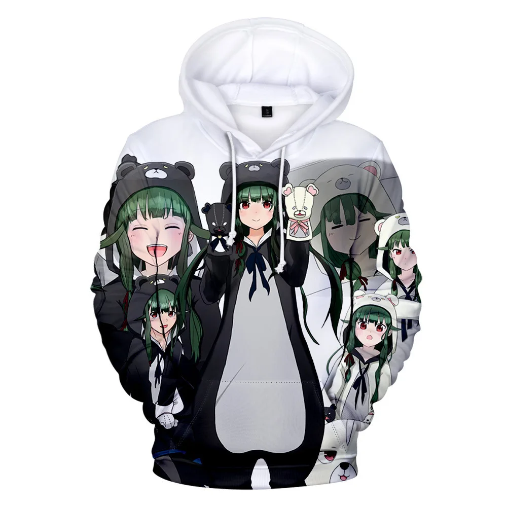 2021 New Arrival Anime Kuma Kuma Kuma Bear Yuna hoodie 3D Cosplay Hooded Men Women Fashion Sweatshirts Clothes