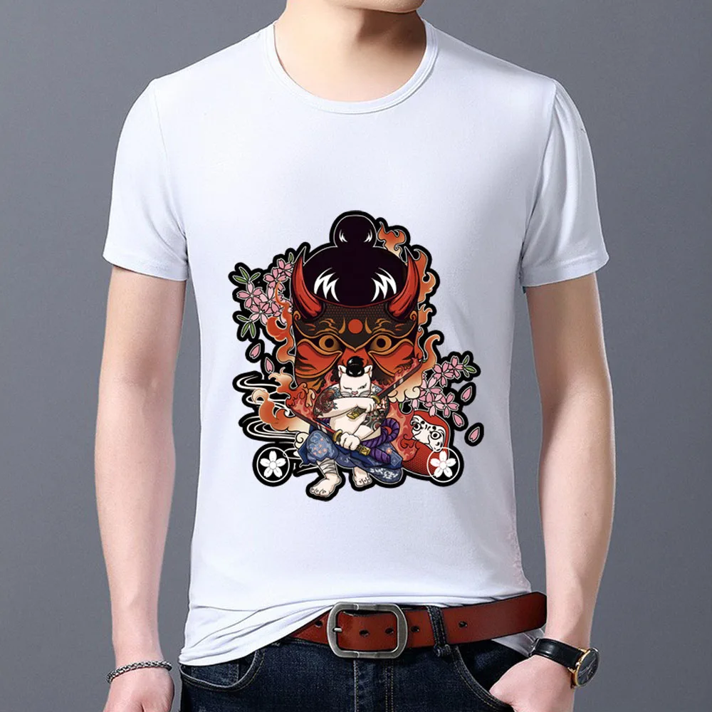 

New Men's T-shirt Funny Print Commuter Fried Street Casual Hot-selling O-neck Men's Shirt Breathable Thin All-match