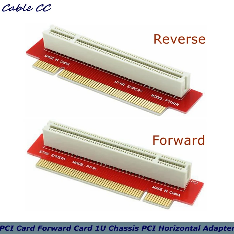 PCI Reverse Card Forward Card 1U Chassis PCI Horizontal Adapter PT191 1U 90 Degrees 32Bit PCI Riser Card Rackmount Gold