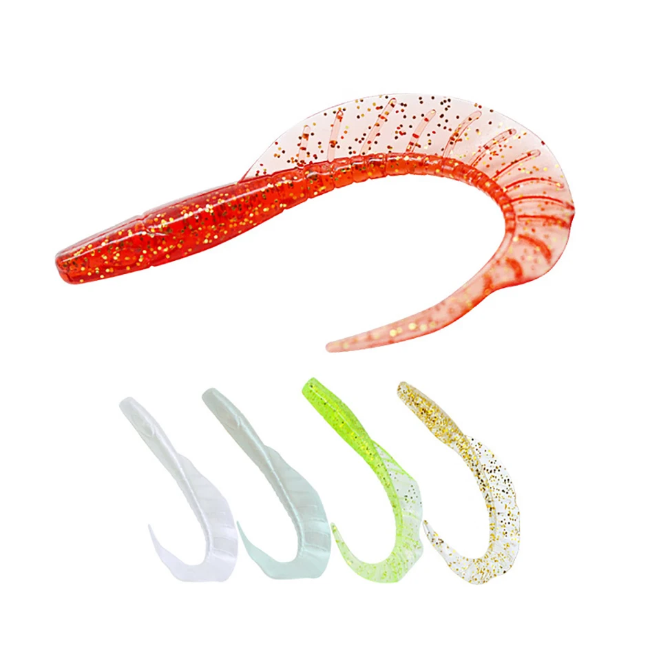 

50Pcs/Lot 70mm/75mm/85mm Silicone Soft Fishing Lures Luminous Bionic Skirt Tail Wobblers Soft Baits Swimbait Jig Fishing Tackle