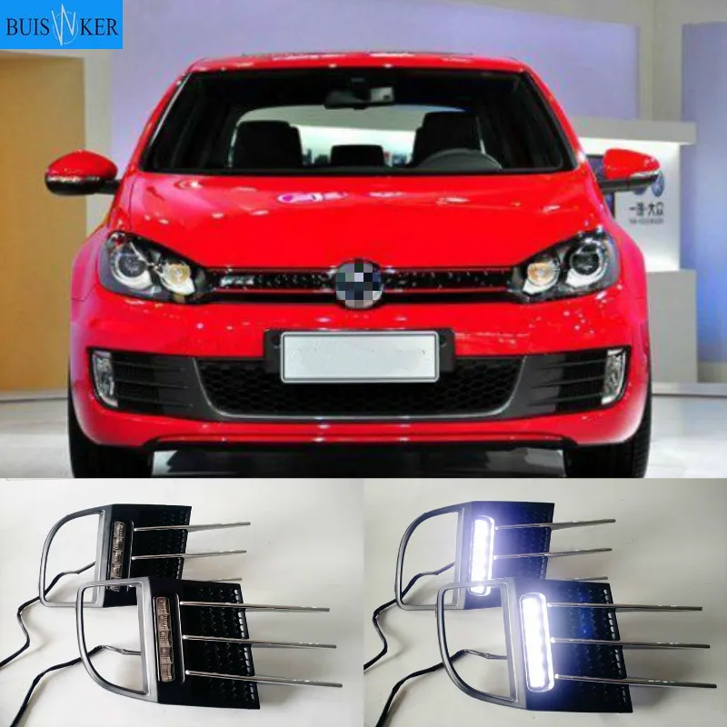 

LED Daytime Light Running Light DRL Front Fog Lamp Day Light fog light For Volkswagen Golf 6 Golf6 GTI 2010 2011 2012 Auto