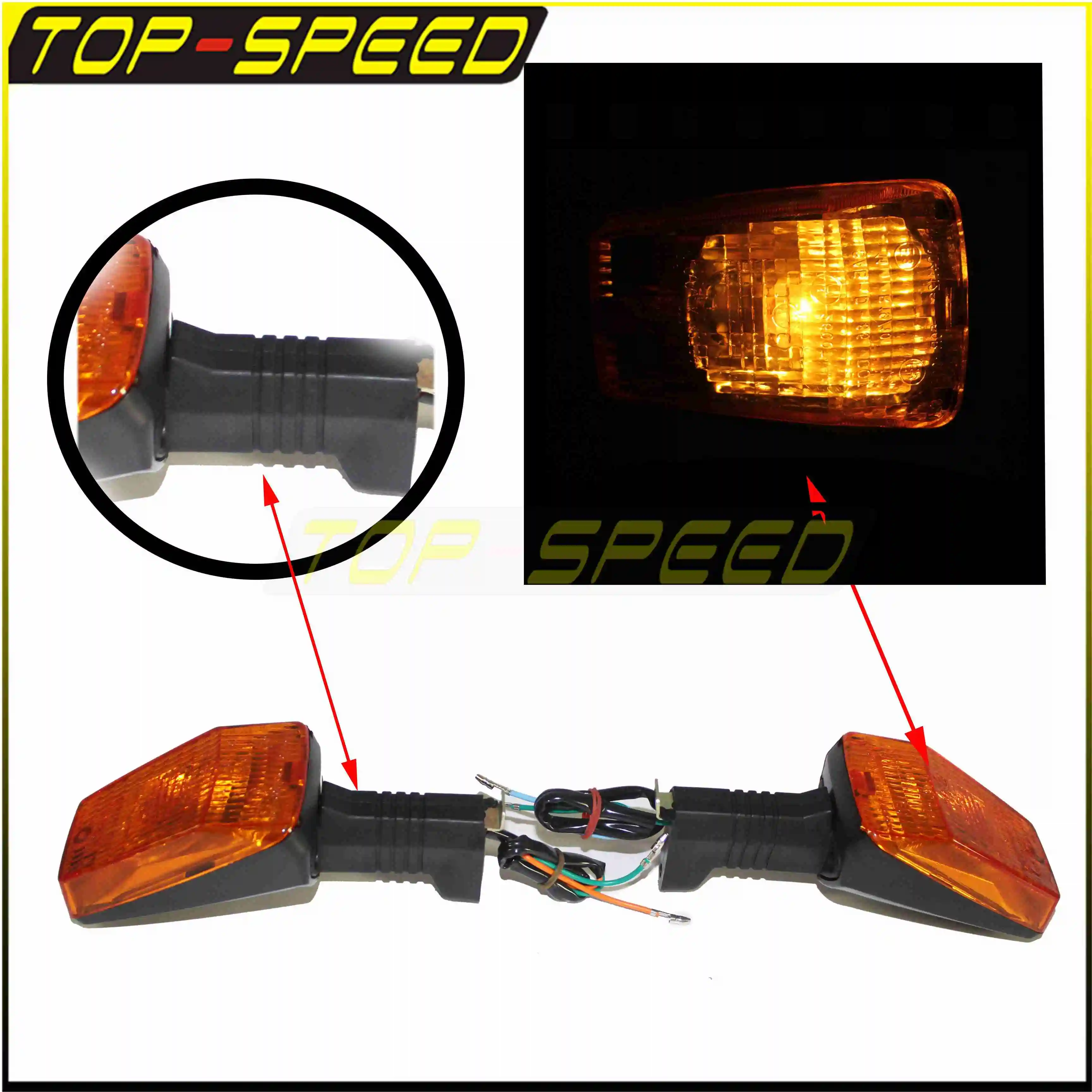 For MZ ETZ 251 Turn Signal Lights Motorbike Fornt And Rear Turn Signal Indicator 12V Amber Flashing Lamp Plastic Shell Blinker