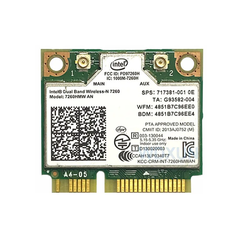 Không Dây Kép-N 7260 7260AN 802.11Abgn + BT4.0 Combo Wifi Adapter Dành Cho Hp ZBOOK 14 15 Series, SP 717381-001